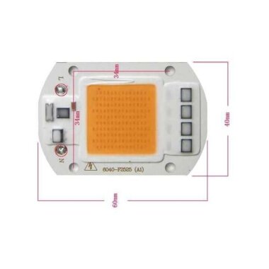 Mavi 220V Projektör Cob Led 50W Driver Çipli - 4