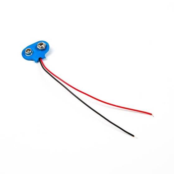 Mavi 9V Pil Başlığı 10cm Kablolu - 2