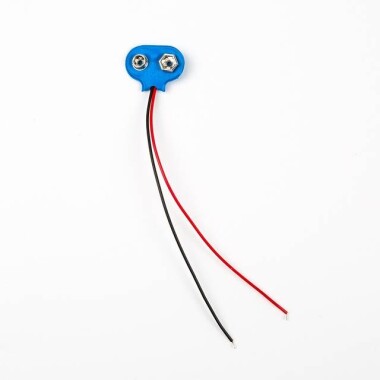 Mavi 9V Pil Başlığı 10cm Kablolu - 3
