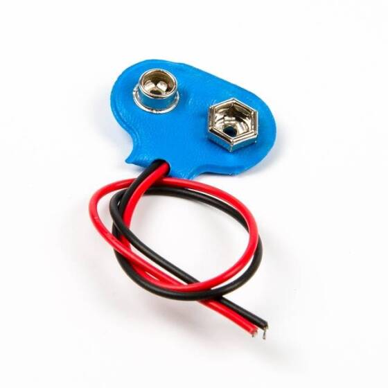 Mavi 9V Pil Başlığı 10cm Kablolu - 4