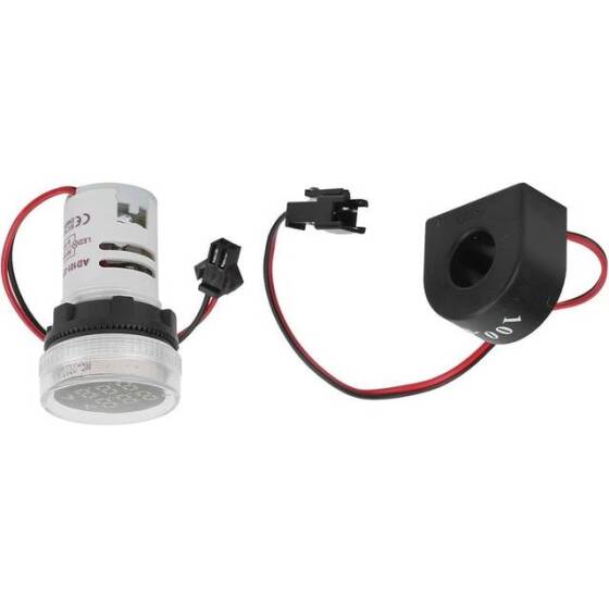 Mavi AC50-500V 0-100A 0-100Hz 22mm AD16-22AVHz Kare Kapaklı LED Voltmetre Ampermetre Hertz Metre - 2