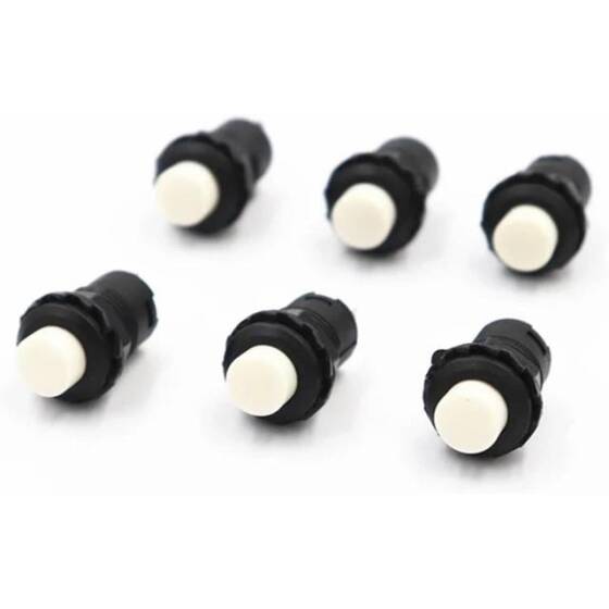 Mavi DS-428 12mm 2 Pin Kendinden Kilitli Açma-Kapama Buton Anahtarı - 1