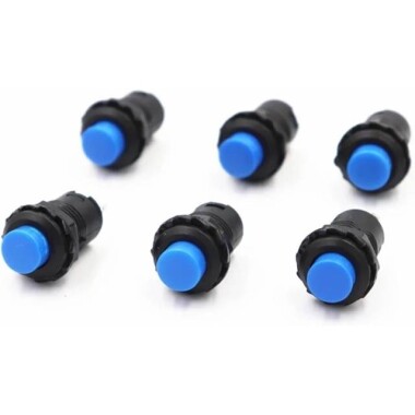 Mavi DS-428 12mm 2 Pin Kendinden Kilitli Açma-Kapama Buton Anahtarı - 2