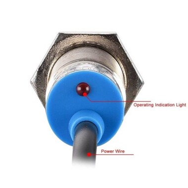 Mavi Gömülü Tip LJ12A3-2-Z/AX Endüktif Mesafe Sensörü - İki Kablolu NPN Normalde Kapalı - 4