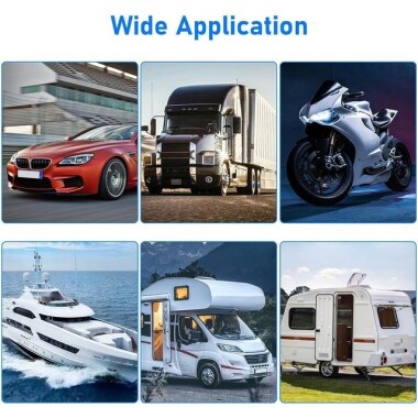 Mavi İki Telli 0-56 İnç DC5V-120V DC Dijital Ekran Voltmetre Araba Bisiklet Motosiklet için - 5