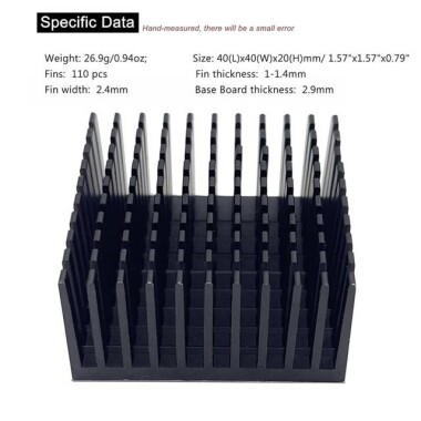 Mavi Termal Bantlı Alüminyum Soğutucu Boyutu:40x40x20mm - 4