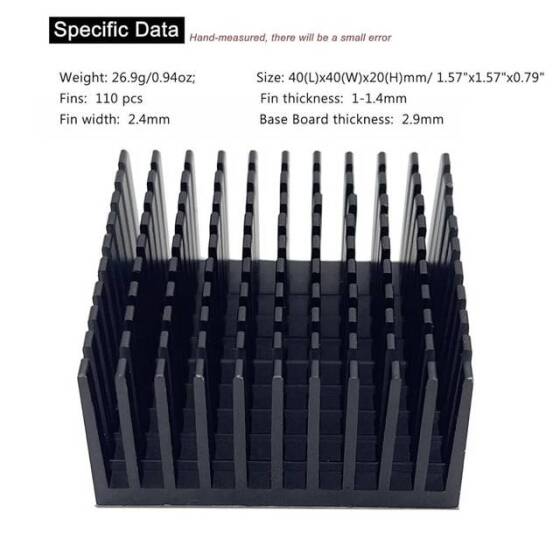 Mavi Termal Bantlı Alüminyum Soğutucu Boyutu:40x40x20mm - 4