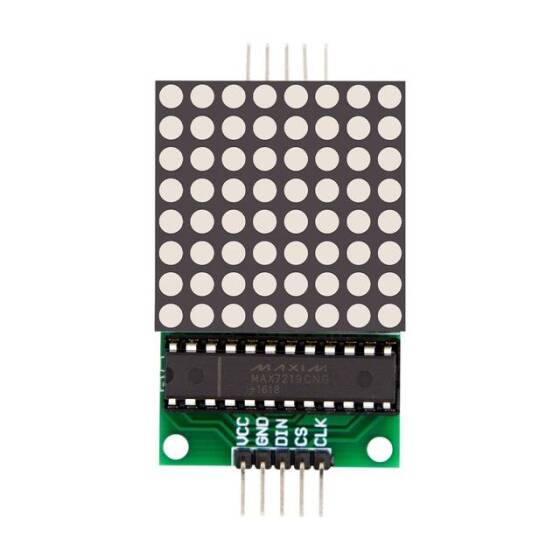 MAX7219 8x8 Dot Matrix Led Modülü Kırmızı - 6