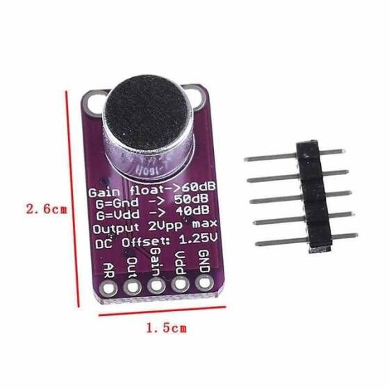 MAX9814 Mikrofon Amplifikatör Yükselteç - Ses Algılama Sensörü - 2