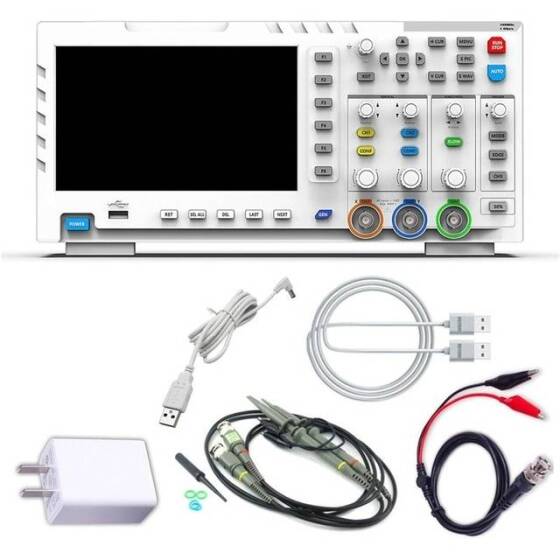 MCH DS-2300CA 300MHz Renkli Ekran 1GSa/s Örnekleme 2 Kanallı Dijital Osiloskop EU Fişli - 2