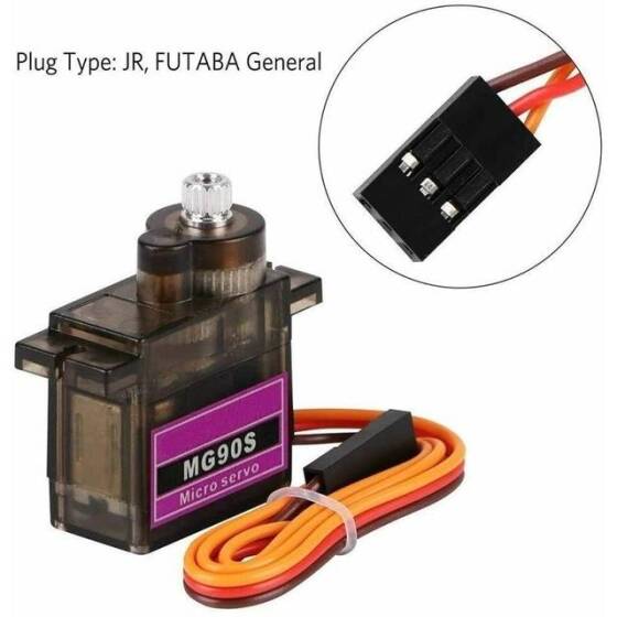 MG90S 180 Derece Üç Plastik Dişli ve Limitsiz Servo Motor Tork 2kg - 3