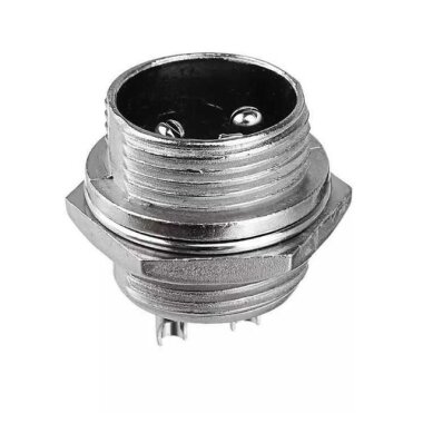 Mike Konnektör 2 Pin 16mm - Erkek - Görsu Elektronik