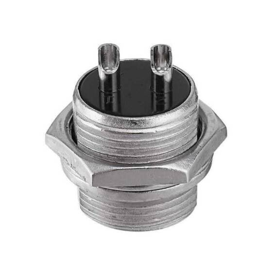 Mike Konnektör 2 Pin 16mm - Erkek - 2