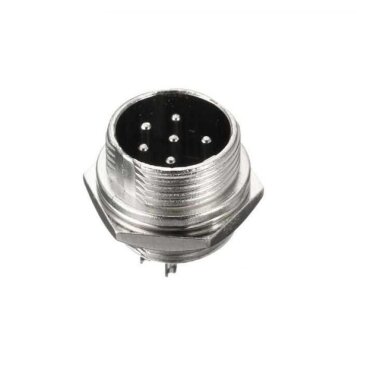 Mike Konnektör 6 Pin 16mm - Erkek - Görsu Elektronik