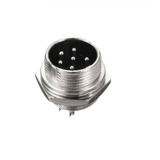 Mike Konnektör 6 Pin 16mm - Erkek - 1