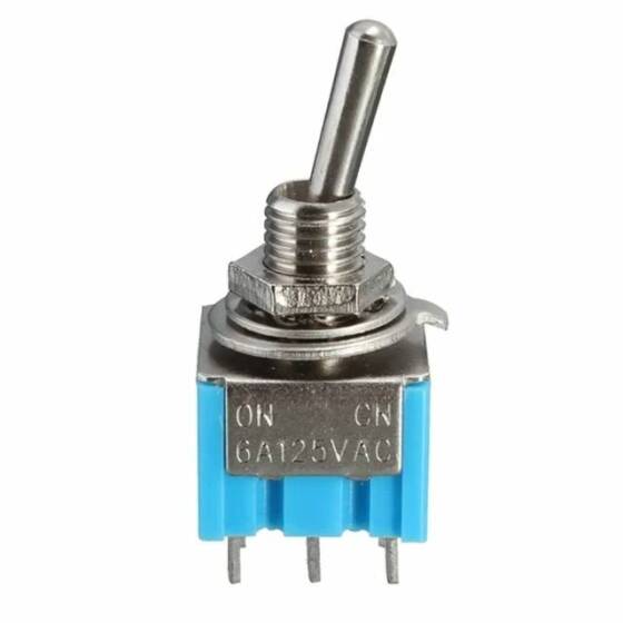 Mini MTS-203 6 Pin DPDT ON-OFF-ON 6A 125VAC Konum Değiştirme Anahtarı - 1