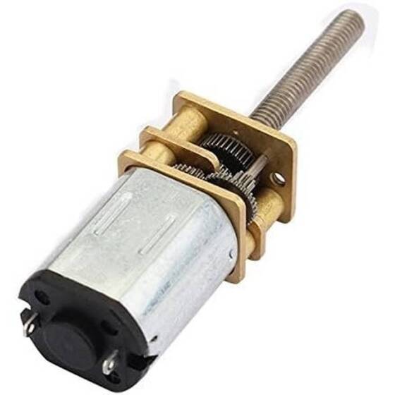 N20-M3 X 55 6V 100RPM Kaba ve Uzun Redüktörlü Motor N20 Vidalı Dişli Motor Minyatür Dişli Motor - 4