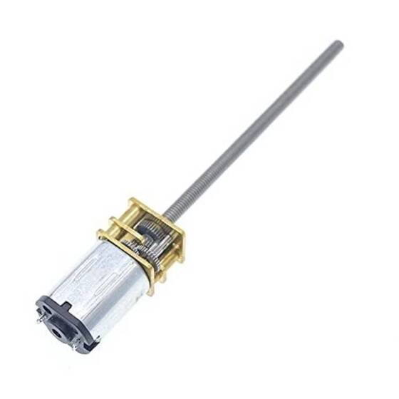 N20-M4 X 55 3V 25RPM Kaba ve Uzun Redüktörlü Motor N20 Vida Dişli Motor Minyatür Dişli Motor - 3