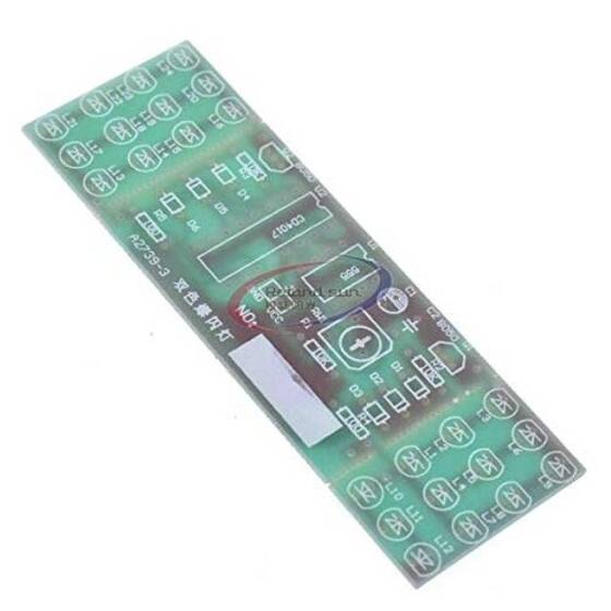 NE555 + CD4017 Kırmızı Mavi Çift Renkli Yanıp Sönen Işıklar Kurulu DIY Kiti - 3