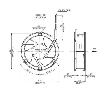 NMB Fan 24V 172x50mm - 17250VA-24Q - 2