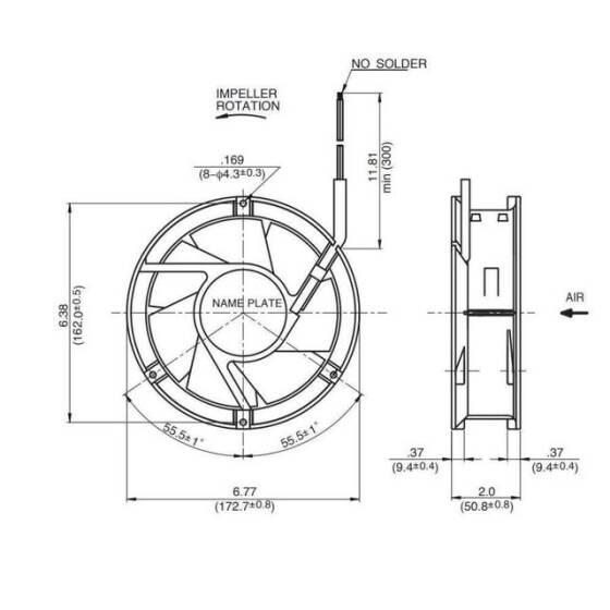 NMB Fan 24V 172x50mm - 17250VA-24Q - 2