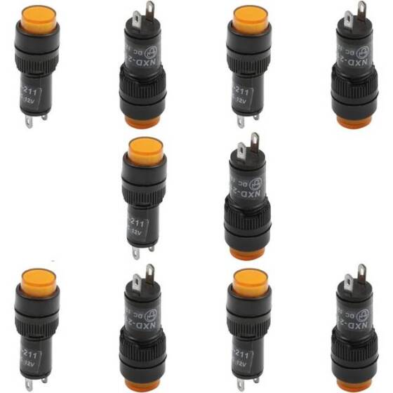 NXD-211 12V Sarı Küçük LED Sinyal Led - Sinyal Lambası - 5
