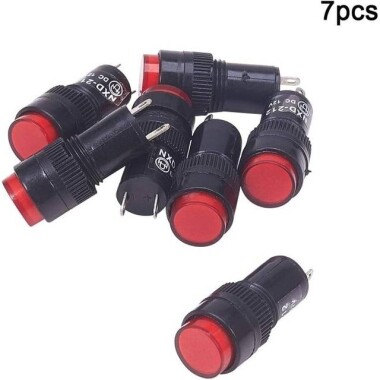 NXD-212 AC 220V Kırmızı Küçük LED Sinyal Led - Sinyal Lambası - 4