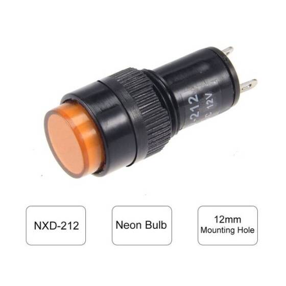 NXD-212 AC 220V Sarı Küçük LED Sinyal Led - Sinyal Lambası - 4