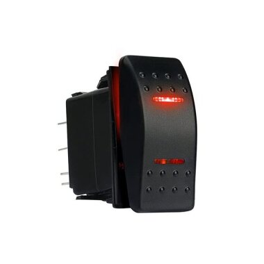 ON-OFF Kırmızı Işıklı Anahtar 5 Pin 12V-24V - Görsu Elektronik