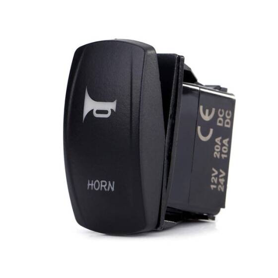 ON-OFF Mavi Işıklı Anahtar 5 Pin 12V-24V - Horn - 1