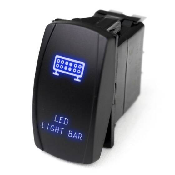ON-OFF Mavi Işıklı Anahtar 5 Pin 12V-24V - Led Light Bar - 1