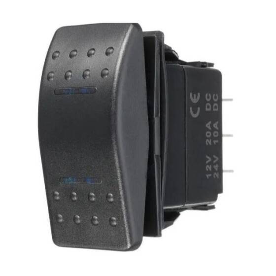 ON-OFF Mavi Işıklı Anahtar 5 Pin 12V-24V - 1