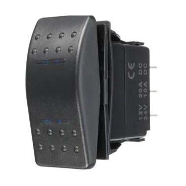 ON-OFF Mavi Işıklı Anahtar 5 Pin 12V-24V - Görsu Elektronik