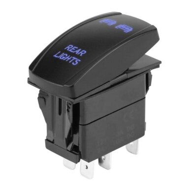 ON-OFF Mavi Işıklı Anahtar 5 Pin 12V-24V - Rear Lights - 2