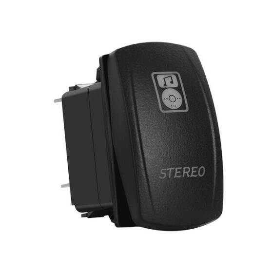 ON-OFF Mavi Işıklı Anahtar 5 Pin 12V-24V - Stereo - 1