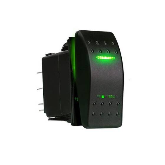 ON-OFF Yeşil Işıklı Anahtar 5 Pin 12V-24V - 1