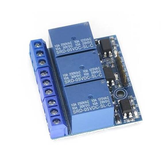 Optocoupler İzolasyonlu 12V 3 Kanallı Yüksek Seviye Tetikleme Röle Modülü - 4