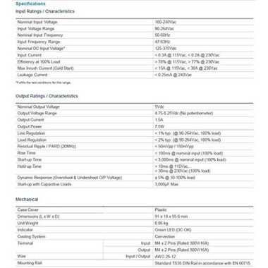 Orijinal Delta DRC-5V10W1AZ Kalıplı Kutu Yalıtımlı Kılavuz Rayı Anahtarlama Güç Kaynağı - 4