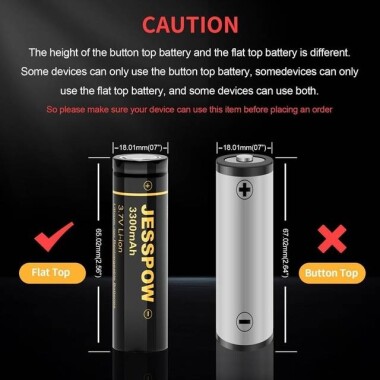 Orijinal Olmayan PANASONIC NCR18650 3.7V 3400MAH Şarj Edilebilir Lityum Pil Düz Kafa - 2