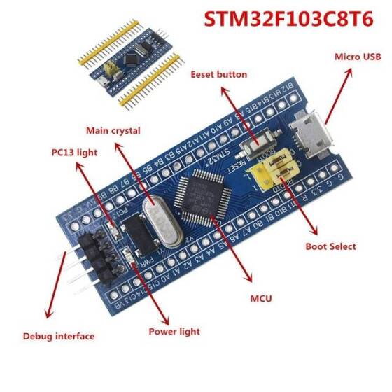 Orijinal STM32F103C8T6 Geliştirme Kartı - 3