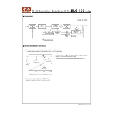 Orijinal Tayvan MEAN WELL ELG-100-24A-3Y Su Geçirmez Güç Kaynağı - 2