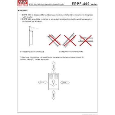 Orijinal Tayvan MEAN WELL ERP-400-24 Su Geçirmez Güç Kaynağı - 4