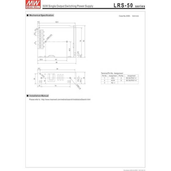 Orijinal Tayvan MEAN WELL LRS-50-15 Güç Kaynağı - 4