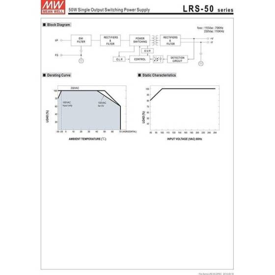 Orijinal Tayvan MEAN WELL LRS-50-24 Güç Kaynağı - 3
