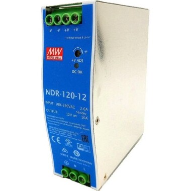 Orijinal Tayvan MEAN WELL NDR-120-12 Raylı Güç Kaynağı - 1