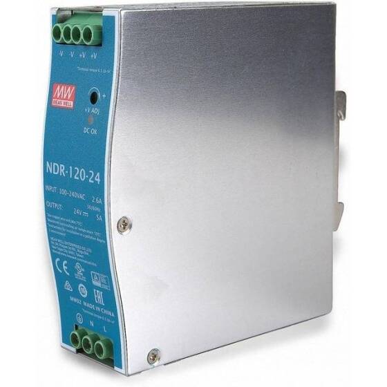 Orijinal Tayvan MEAN WELL NDR-120-24 Raylı Güç Kaynağı - 3