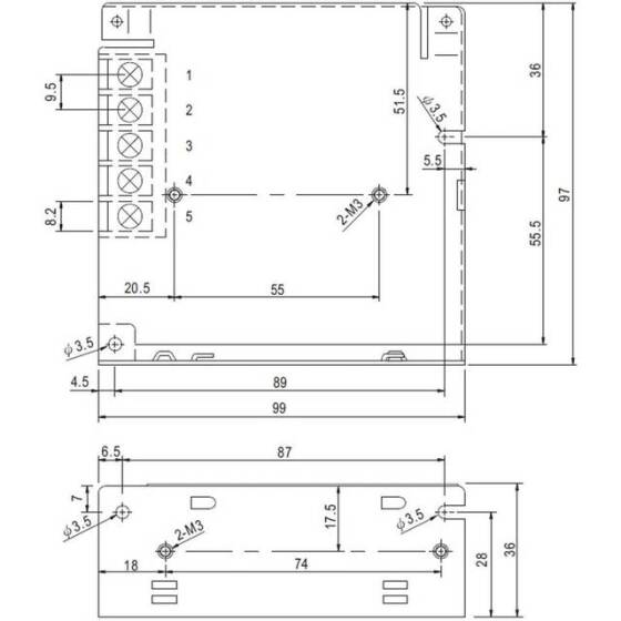 Orijinal Tayvan MEAN WELL RS-50-48 Güç Kaynağı - 2