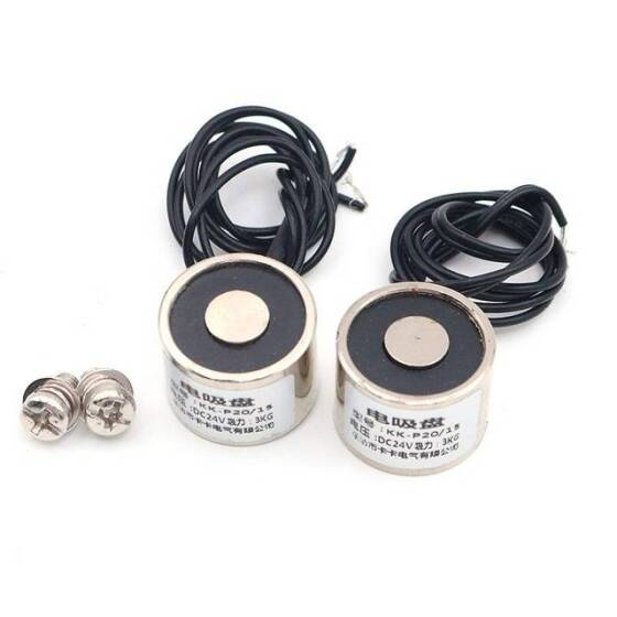 P20/15 24V DC Elektromıknatıs - 3 kg Tutma Kuvveti - 3