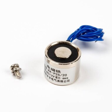 P25/20 12V DC Elektromıknatıs - 8 kg Tutma Kuvveti - 2