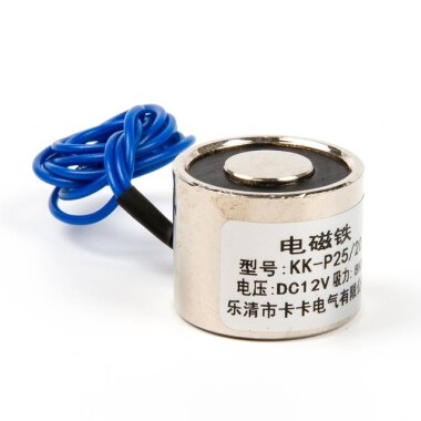 P25/20 12V DC Elektromıknatıs - 8 kg Tutma Kuvveti - 6